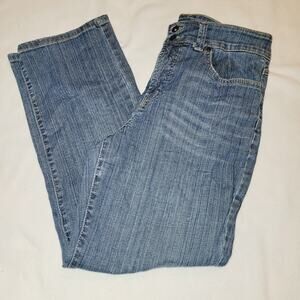 Nine West medium wash high rise straight leg jeans
